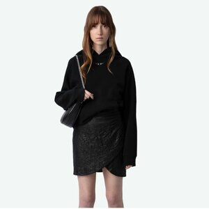 Zadig & Voltaire Black Georgy Diamante Wings Sweatshirt M